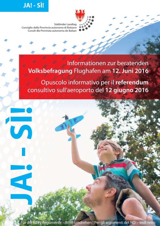 opuscolo aeroporto Bolzano